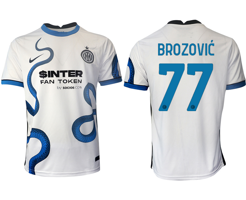 Cheap Men 2021-2022 Club Inter Milan away aaa version white 77 Soccer Jersey